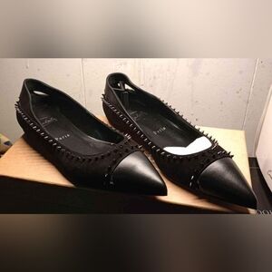 christian louboutin Duvettina spikes flat black